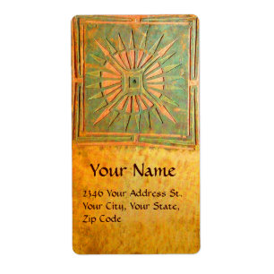 Etiqueta ESTRELLA DE LA MAÑANA, verde, amarillo marrón