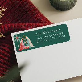 Etiqueta Estrella De La Natividad Religiosa De Los navidade