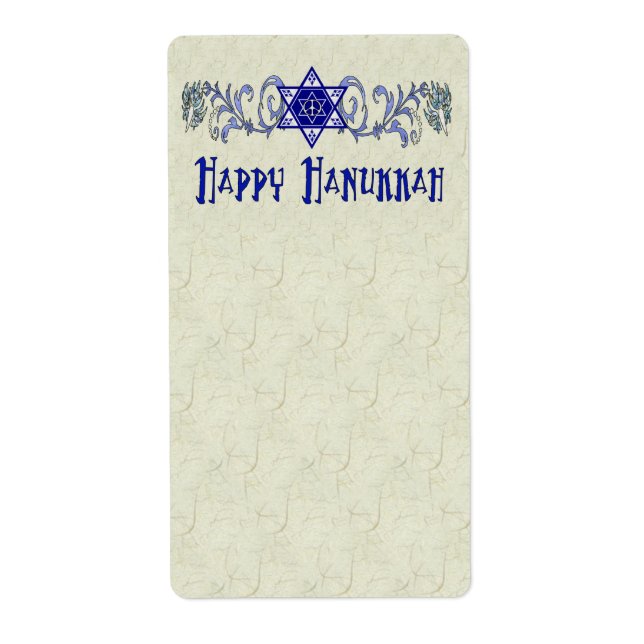 Etiqueta Estrella de la Paz de Hanukkah (Frente)