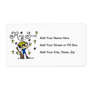 Etiqueta Estrella del rock rubia del muchacho