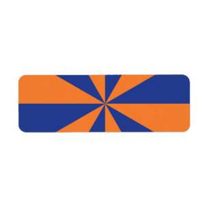Etiqueta Estrella fugaz naranja y azul