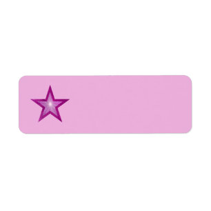 Etiqueta Estrella rosa simple