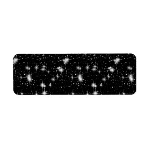 Etiqueta Estrellas brillantes brillantes en espacio