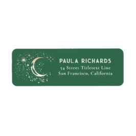 Etiqueta Estrellas de la luna Celestial noche mística cielo