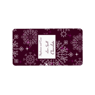 Etiqueta Estrellas moradas en miniatura de Hershey de 1.25"