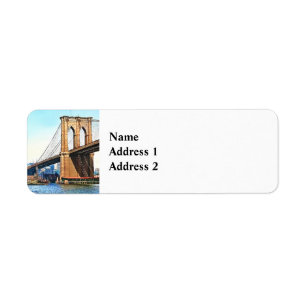 Etiqueta Estribo de Nueva York del puente de Brooklyn