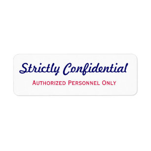 Etiqueta estrictamente confidencial