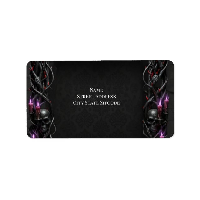 Etiqueta Eternal Night Gothic Vampire Wedding Dark Romance  (Frente)