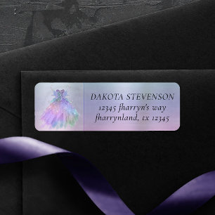 Etiqueta Ethereal Fairy Gown   Pastel arcoiris Ombre