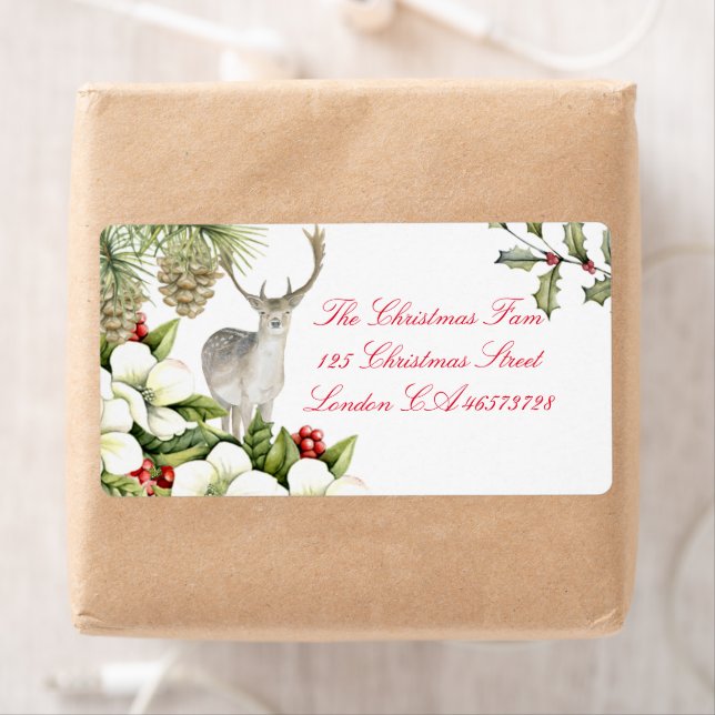 Etiqueta Etiket kerst hert (In situ)