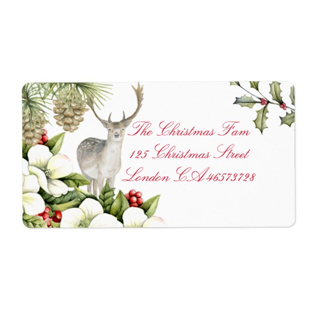 Etiqueta Etiket kerst hert (Frente)