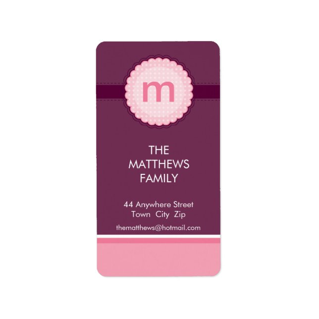 Etiqueta ETIQUETA: monograma2 1P (Frente)