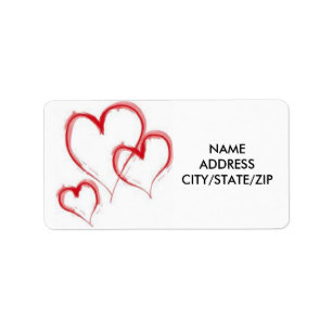 ETIQUETA ***ETIQUETAS DE DIRECCIONES DE LOS CORAZONES TRIPL