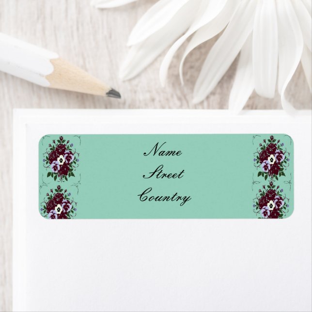 Etiqueta Étiquette de retour Bouquet Violettes (In situ)