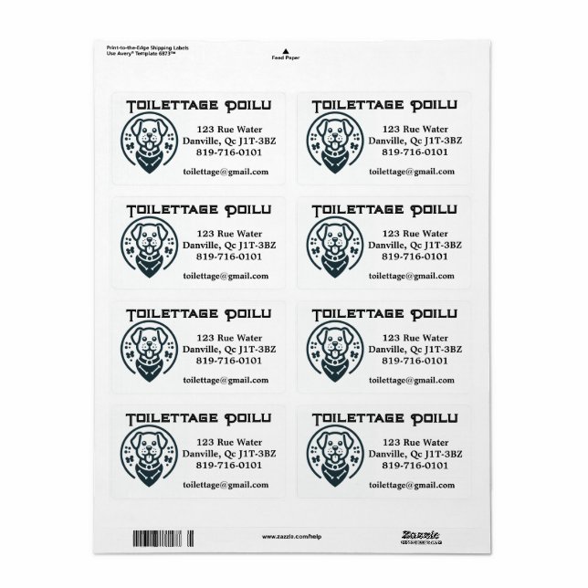 Etiqueta Étiquette personnalisable (Hoja Entera)