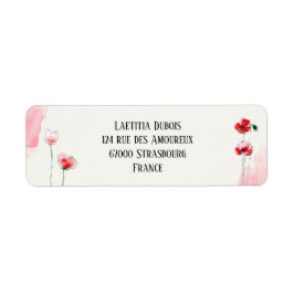 Etiqueta Etiquettes d'adresse "Coquelicots"