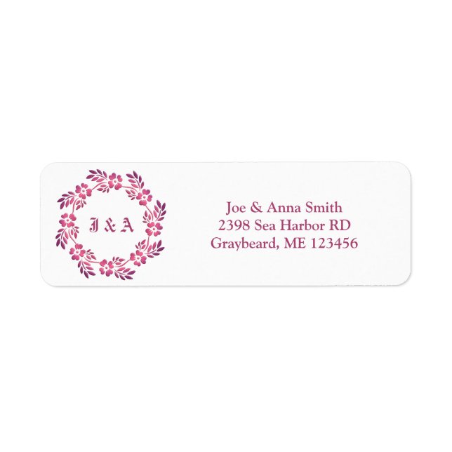 Etiqueta Etnia retro floral Mandala (Frente)