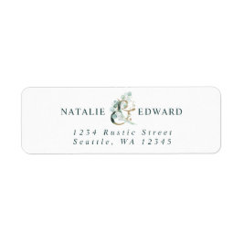 Etiqueta Eucalyptus Ampersand Gold Green Address
