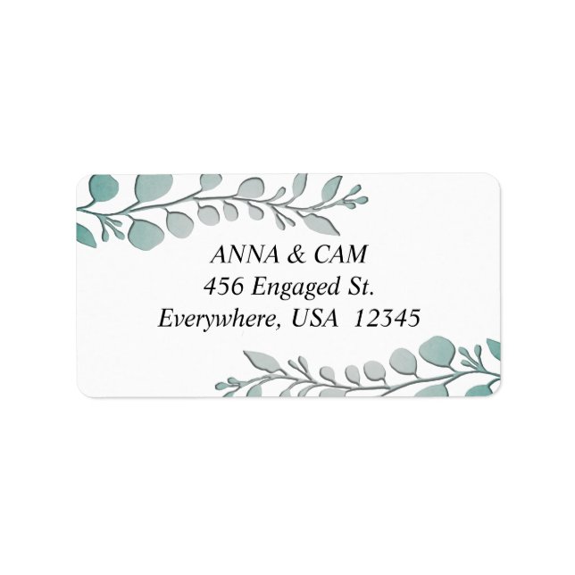 Etiqueta Eucalyptus | Dirección de devolución (Frente)