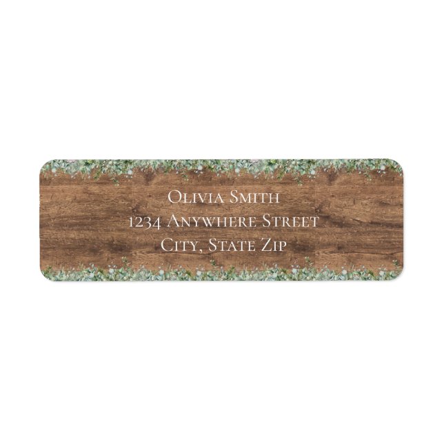 Etiqueta Eucalyptus Dusty Rose Address Labels | Greenery (Frente)