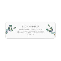 Eucalyptus Escudo | Boda acuarela simple