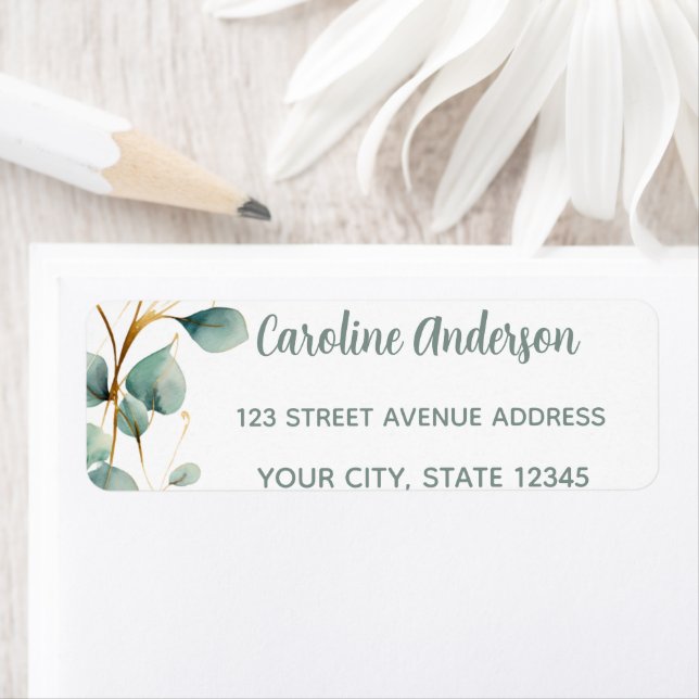 Etiqueta Eucalyptus Gold Green Graduation  (In situ)