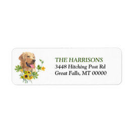 Etiqueta Eucalyptus Golden Retriever Dog