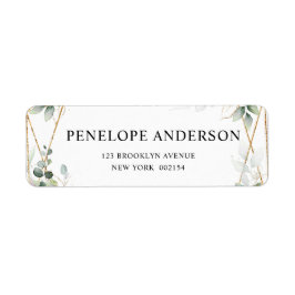 Etiqueta Eucalyptus Greenery Boda Geométrica Botánica La