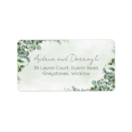 Etiqueta Eucalyptus Greenery Wedding Address Labels 1001