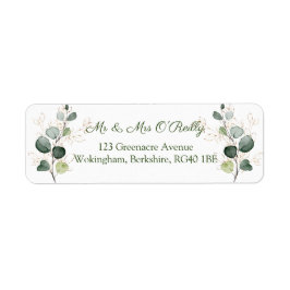 Etiqueta Eucalyptus Twigs Gold Leyes Boda