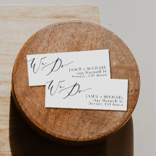 Etiqueta EVELYN Elegant Calligraphy Script We Do Boda
