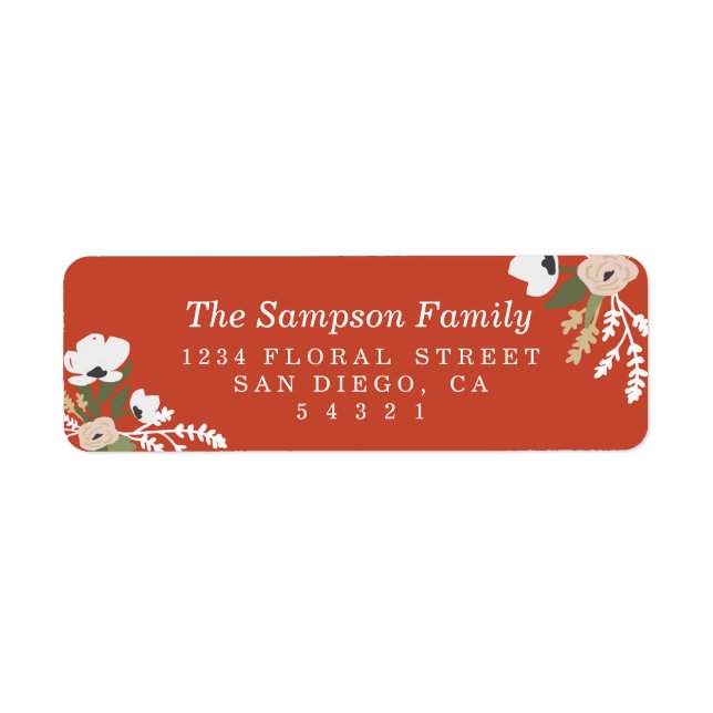 Etiqueta Evelyn Floral (Frente)