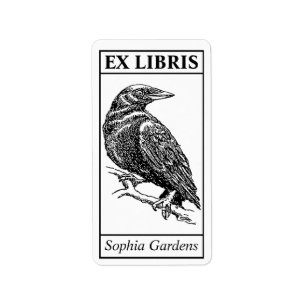 Etiqueta Ex Libris - Crow