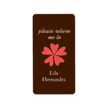 Ex libris de chocolate y rojo