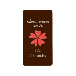Etiqueta Ex libris de chocolate y rojo