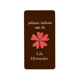 Etiqueta Ex libris de chocolate y rojo