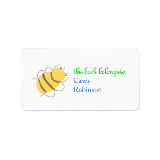 Etiqueta Ex libris personalizado de abeja pequeña