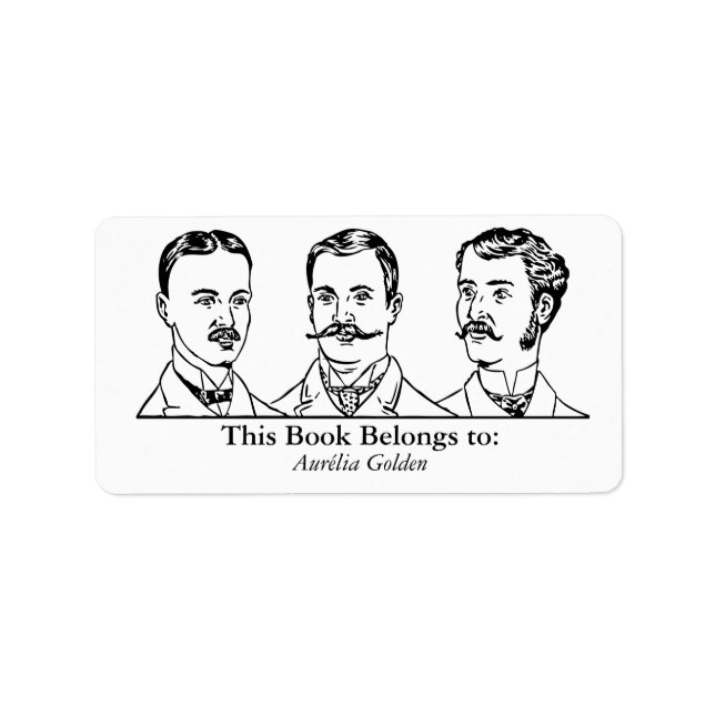 Etiqueta Ex Libris - Tres hombres v1 (Frente)