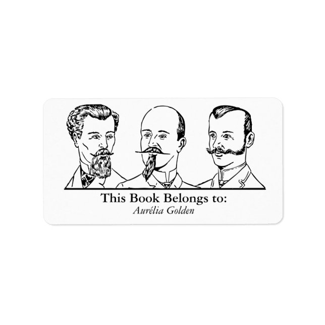 Etiqueta Ex Libris - Tres hombres v2 (Frente)