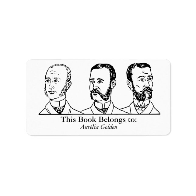 Etiqueta Ex Libris - Tres hombres v4 (Frente)