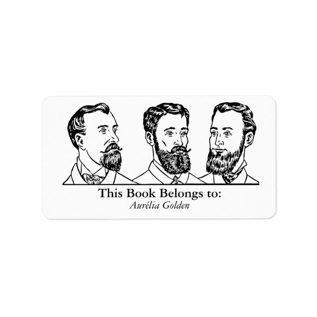 Etiqueta Ex Libris - Tres hombres v6 (Frente)
