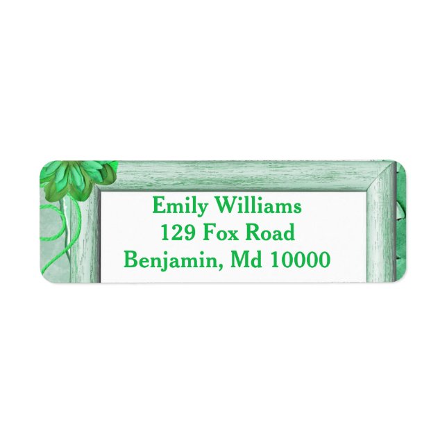 Etiqueta Excelente floral verde (Frente)