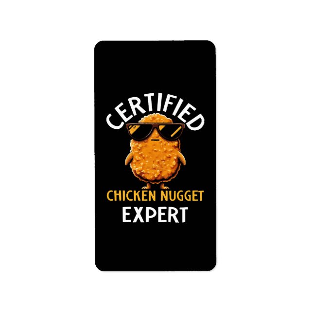 Etiqueta Experto certificado en el nugget de pollo (Frente)