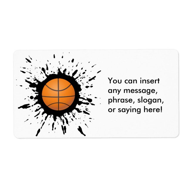 Etiqueta Explosión de baloncesto (Frente)
