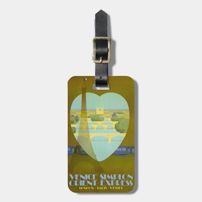 Etiqueta expresa del poster del viaje de París (Frente Vertical)