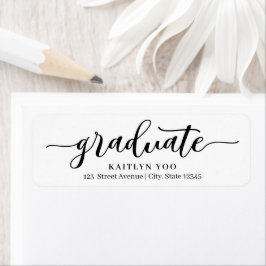 Etiqueta Exquisita dirección de graduación de color editabl