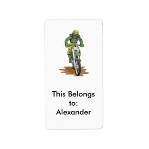 Etiqueta extremo de la bicicleta de tierra