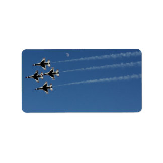 Etiqueta F-16 Formación De Diamantes De Aves Traseras