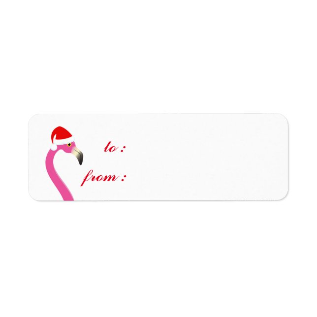 Etiqueta Fa la la la Flamingo (Frente)