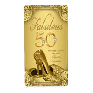 Etiqueta Fabulosas botellas de vino 50 Gold